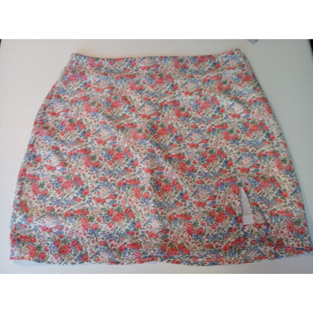 90's Windsor coquette skirt size L pink floral cottagecore.